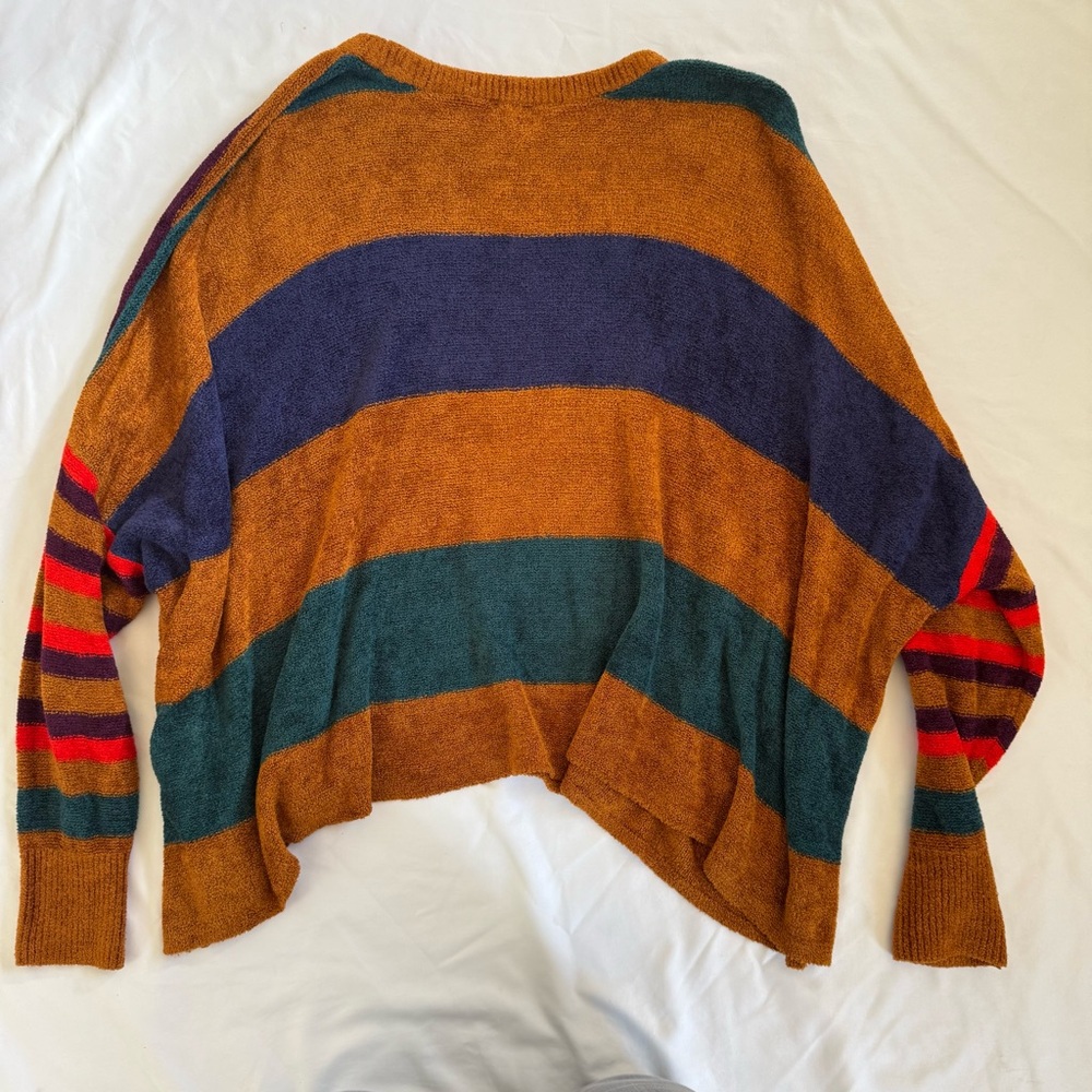 Free People Red and Brown Two tone Sweater Size Xs - Picture 6 of 6